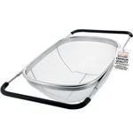 Over The Sink Stainless Steel Oval Fine Mesh Colander Strainer Expandable Handle. Fixed Price $19.99.