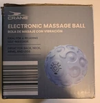 Crane Electronic Massage Ball, Cordless, Usb Charging, 3 Intensity Levels, Blue. Fixed Price $14.99.