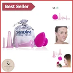 5-PIECE Silicone Cupping System For Facial Contouring And Double Chin Reduction. Fixed Price $13.99.