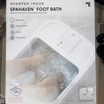 Sharper Image Spahaven Foot Bath, Heated With Massage Rollers 614EP. Fixed Price $79.99.