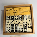 Vintage 1983 Spinner Dominoes Deluxe Edition Wood Case, Texas, Edna Graham. Fixed Price $22.00.