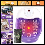 Upgraded Foot Spa Massager With Heat, Vibration, Jets & 22 Rollers - Relaxing So. Fixed Price $97.99.
