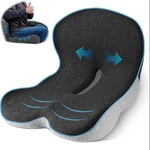 Memory Foam Seat Cushion W/lumbar Support Pillow For Back & Sciatica Pain Relief. Fixed Price $17.99.