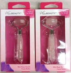 Plum Beauty Pink Mini Rose Quartz Facial Roller Massager Travel Size 2PK. Fixed Price $14.00.