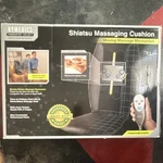 Homedics Shiatsu Back Massage Cushion, Black Leather, Remote, SBM-200. Fixed Price $65.00.