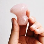 Mushroom Guasha Pink Quartz Face Massage Crystal Natural Stone Handmade Tool. Fixed Price $14.00.