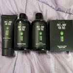 D'lo Spa Face & Body For Men Bath Set Pain Relief Hemp Oil Shaving Cream. Fixed Price $50.00.