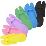 6 Pairs Disposable Foam Pedicure Slippers, Multi Color Bulk Pack For Nail. Fixed Price $13.75.