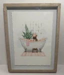 Stupell Industries, Bulldog, Frenchie Tub Bathroom, Framed By Ziwei. Fixed Price $45.99.