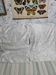 Pair Of Hotel Collections Shiny Silver Reptile Print King Size Pillow Shams. Fixed Price $29.99.