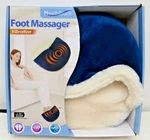 Health Touch Blue Plush Vibrating Foot Massager 11.5" X 12" Battery Operated Nib. Fixed Price $14.99.