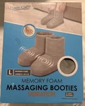 Health Touch Memory Foam Massaging Booties Gray Women Size Large 9 - 10.5 Nwt. Fixed Price $12.00.