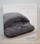 Brand New Cozy Heated Asora Gray Plush Foot Pillow W/ Soothing Vibration Massage. Fixed Price $12.77.