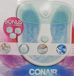 Conair Body Benefits Bubbling Foot Spa Bath Deep Basin 3 Attachment Bonus Blue. Fixed Price $38.97.