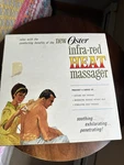 Vintage Oster Infra-red Heat Massager Model 214-01 Cib Tested Working W/ Box Mcm. Fixed Price $27.95.