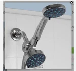Five-function Dual Shower Head Massager Handheld Or Stationary Bathroom. Fixed Price $24.99.