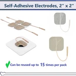 Compass Electrodes, X 2", Tan White Cloth, Reuseable Self Adhering For Tens. Fixed Price $79.45.