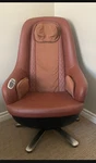 Nouhaus Caramel Brown Heated Massage Chair W/ottoman. Slightly Used!. Fixed Price $520.00.
