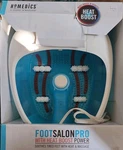 New Homedics Foot Salon Pro With Heat Boost Power White/blue In Box. Fixed Price $25.50.