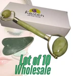 Wholesale Lot 10 Jade Rollers & Gua Sha Face Scrapers Facial Wrinkle Therapy. Fixed Price $24.95.