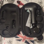 Sharper Image Power Percussion Hot & Cold Reach Massage Gun, 5 Attachments. Fixed Price $45.00.