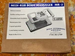 Medi-rub Body Massager 2000 Plus MR-2 Powerful 2-SPEED Motor Usa Tested Working. Fixed Price $49.95.