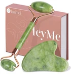 Baimei Icyme Gua Sha & Jade Roller Facial Tools Face 2 Piece Set, Green. Fixed Price $12.99.
