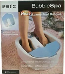 Homedics Bubblespa With Heat Luxury Foot Bubbler Model BS-100. Fixed Price $13.99.