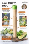 Cookut We Are Mojitos 4-IN-1 Maker Set Glasses + Wooden Muddler F. Fixed Price $39.99.