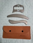 New Byyddiy 3 1 Stainless Steel Muscle Scraper Tools Set, Storage Bag. Fixed Price $24.99.
