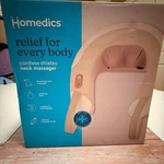 Homedics Cordless Shiatsu Neck Massager Beige New Box Wear Heat Kneading. Fixed Price $30.00.