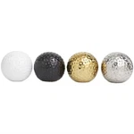 SET/4 Decorative Orb Ceramic Golf Hammered Style Spheres Vase Jar Balls 4". Fixed Price $54.99.