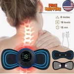 Electric Neck Massager Mini Cervical Back Patch Muscle Stimulator Pain Relief Fa. Fixed Price $9.60.