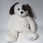 Leader Light Brown 14" White Puppy Dog Plush Vibrating Soother Massager Works. Fixed Price $15.95.