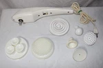 Vtg Sears Deluxe 2-SPEED Massager 793.2255 With Vibration, Heat, & Attachments. Fixed Price $64.95.