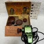 Vintage Andis Clipper Co Vibrator Massager Green Model Av 6 Attachments Works!. Fixed Price $124.99.