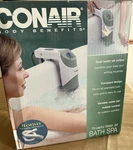 Conair Body Benefits Bath Spa BTS1D Dual Water Jet Variable Control White/gray. Fixed Price $73.88.