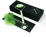 Natural Jade Roller With Gua Sha Lymphatic Drainage Tool For Face Neck, Anti. Fixed Price $11.99.