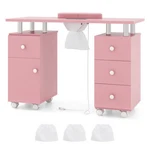 Manicure Table Nail Desk With Electric Dust Collector And 3 Bags-pink. Fixed Price $455.06.