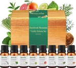 Pure Essential Oils Set W/ Wooden Gift Box Perfect For Diffuser Massage Therapy. Fixed Price $13.99.