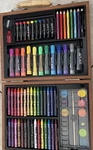 Creative Coloring Wood Case Kids Craft Art Set 65 Piece New With. Fixed Price $12.00.