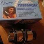 Oster 2-INTENSITY Swedish Style Vibrating Handheld Massager 138-11 Orig Box. Fixed Price $34.99.