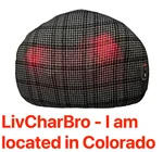 Plush Heart Shape Neck & Back Massager Black Gray Plaid Cordless 120MIN. Fixed Price $59.90.