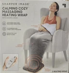 Sharper Image Gray Calming Cozy Massage Heating Wrap Sherpa Lining Blanket Nob. Fixed Price $17.08.