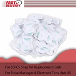 50PCS Snap On Replacement Pads For Pulse Massager & Electrode Tens Unit Us. Fixed Price $50.00.