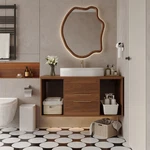 Modern 39.4 Wall-mounted Bathroom Vanity With Oval Ceramic Sink Floating. Fixed Price $510.88.