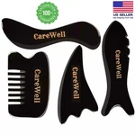 4PCS Massage Tool Black Buffalo Horn Facial Body Scraping Board. Fixed Price $16.99.