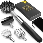 Tukuos Telescoping Back Scratcher With 4 Detachable Heads, Extendable Metal. Fixed Price $25.99.