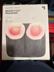 Sharper Image Heated Vibrating Foot Massager Gray/white Fabric With Ac Adapter. Fixed Price $55.00.