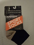 Incrediwear Medium Sport Socks For And Women, Black/tan. Fixed Price $19.99.